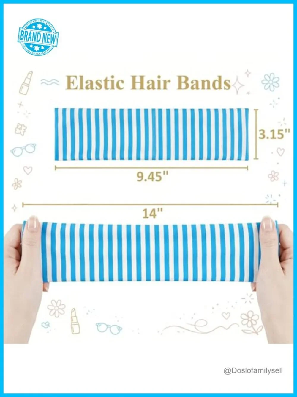 6 Pack Stretchy Non Slip Wide Headbands for Women